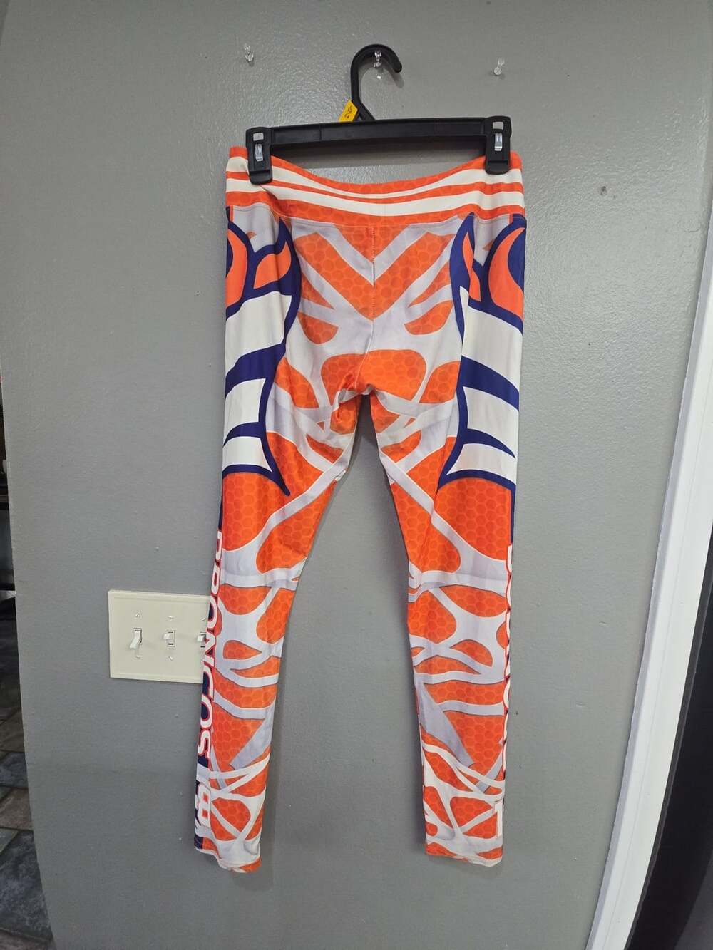 NFL Denver Broncos Leggings Orange Blue Abstract Logo